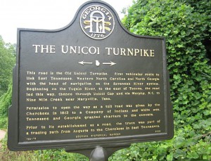 Unicoi Turnpike Trail Marker