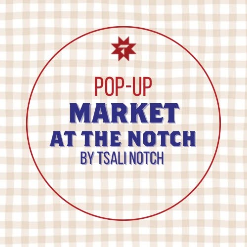 Graphic for the Tsali Notch November Pop-Up Market, featuring a red star icon above the text.